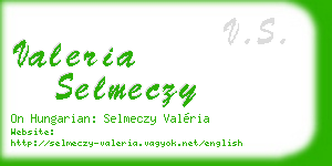valeria selmeczy business card